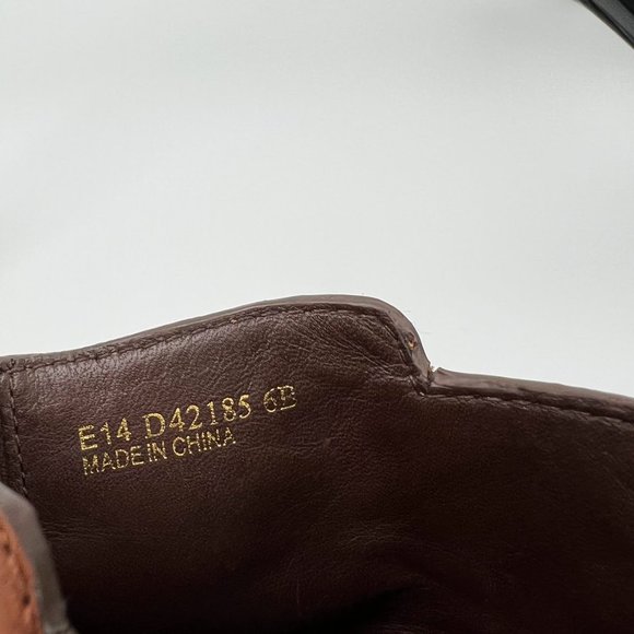 Cole Haan Grand OS Size 6 Chesney Leather Ankle Bootie Brown Heeled Boots Zip Up - Picture 8 of 10